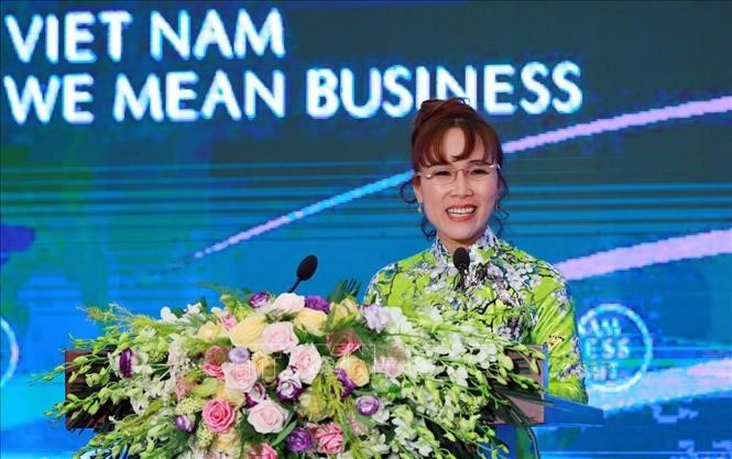 Bà Nguyễn Thị Phương Thảo, một trong 50 lãnh đạo và doanh nhân tiêu biểu toàn cầu năm 2018. Ảnh: TTXVN