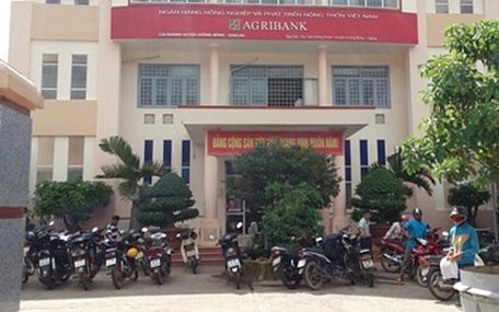 Ngân hàng Agribank Chi nhánh Krông Bông, nơi bị can Hải từng làm việc. 