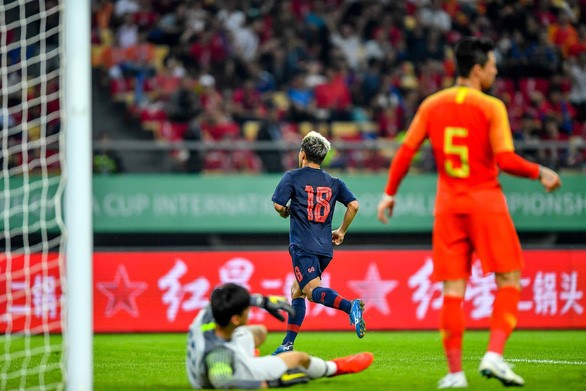 Thái Lan đòi lại món nợ thua Trung Quốc tại Asian Cup 2019 với chiến thắng ngọt ngào ngay trên sân khách - Ảnh: GOAL.COM