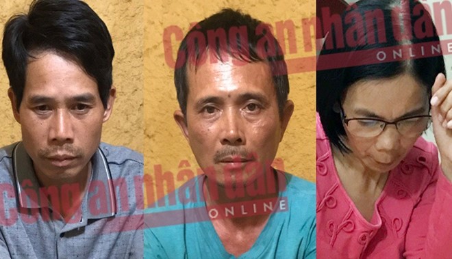Các đối tượng mới bị bắt giữ Phạm Văn Dũng, Cầm Văn Chương và Bùi Thị Kim Thu.