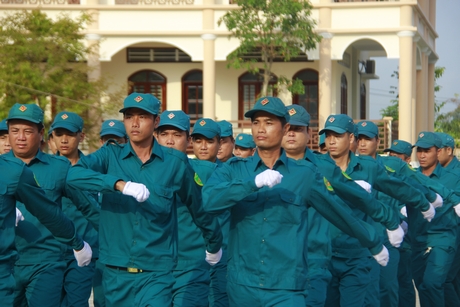 Lực lượng dân quân tự vệ nâng cao chất lượng huấn luyện trong tình hình mới.