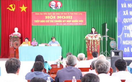 Phó Chủ tịch nước Đặng Thị Ngọc Thịnh ghi nhận, giải trình ý kiến của cử tri