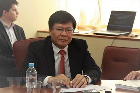  Giáo sư Nguyễn Quang Thuấn tại Hội thảo. (Ảnh: Hồng Quân/TTXVN)