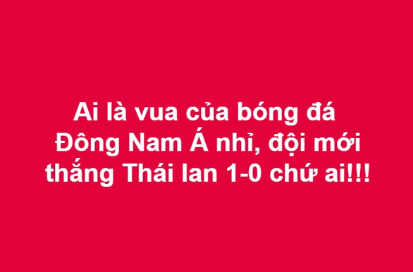 Nhiều cư dân mạng cho rằng, cầu thủ Thái Lan đánh nhau rất khỏe nhưng cầu thủ Việt còn có đôi chân vàng, tinh thần quả cảm và chơi lối đá đẹp. Các cầu thủ Việt đã dạy cho người Thái về vẻ đẹp của trái bóng tròn chứ không phải môn thể thao bạo lực như họ thể hiện.