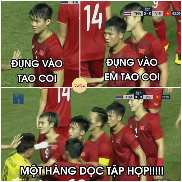Các cầu thủ Việt Nam không phải dạng dễ bị bắt nạt đâu nha.