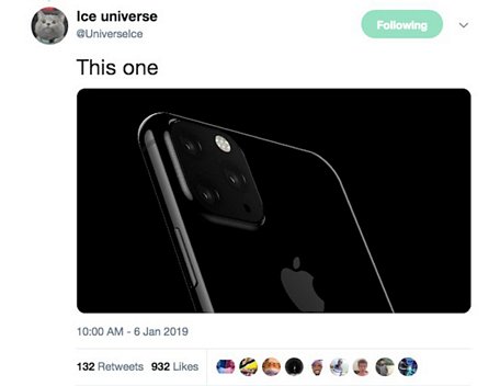 iPhone 11 sẽ có 3 camera sau.