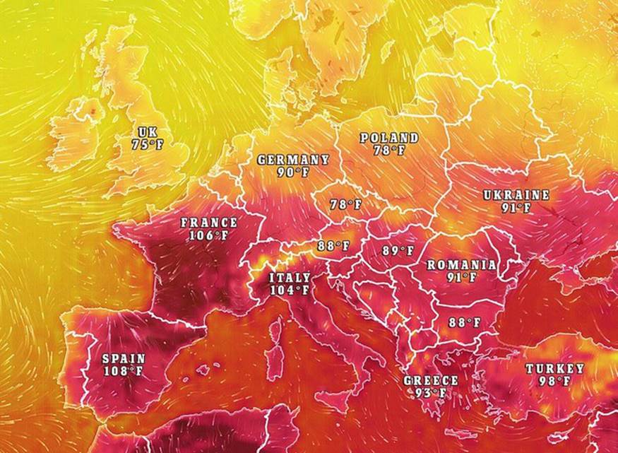 Thông tin này khiến nhiều người nhớ lại đợt nắng nóng năm 2003 ở châu Âu từng khiến 35.000 người thiệt mạng khi nhiệt độ đỉnh điểm đạt 44,1 độ C vào giữa tháng 8. Ảnh: Daily Mail