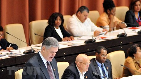 Bộ trưởng Kinh tế và Kế hoạch Cuba Alejandro Gil. (Ảnh: Lê Hà/TTXVN)