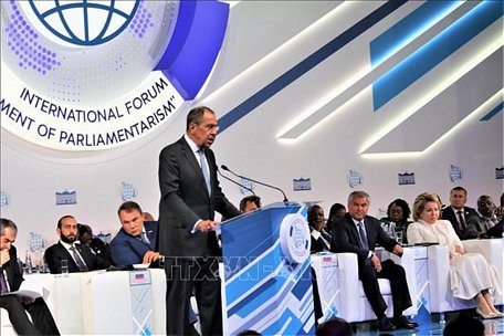  Bộ trưởng Ngoại giao LB Nga Sergei Lavrov phát biểu tại Diễn đàn.