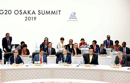  Thủ tướng Nguyễn Xuân Phúc tham dự các phiên họp, hoạt động quan trọng của Hội nghị Thượng đỉnh G20. Ảnh: Thống Nhất/TTXVN.