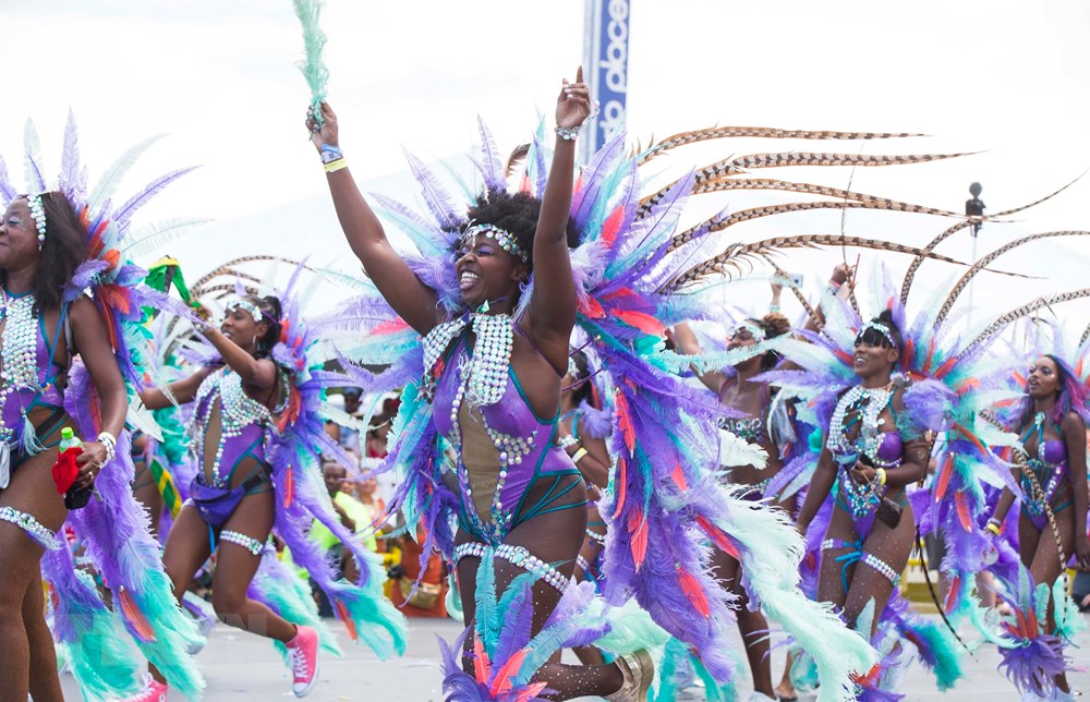  Vũ công biểu diễn tại Lễ hội hóa trang Caribbean Carnival Toronto, Canada, ngày 3/8/2019. (Ảnh: THX/TTXVN)