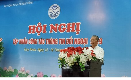 Thứ trưởng Bộ Thông tin và Truyền thông Nguyễn Thành Hưng phát biểu tại  hội nghị.