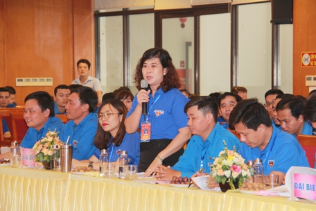 Đại biểu Đỗ Thị Ngọc Thủy- Bí thư Đoàn cơ sở Sở Lao động- Thương binh và Xã hội tỉnh Bình Thuận.