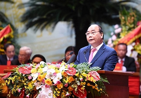 Thủ tướng Nguyễn Xuân Phúc tại Đại hội.