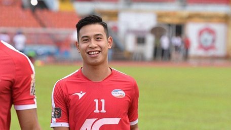 Tiền đạo Nguyễn Việt Phong tại câu lạc bộ Viettel. (Ảnh: FBNV)