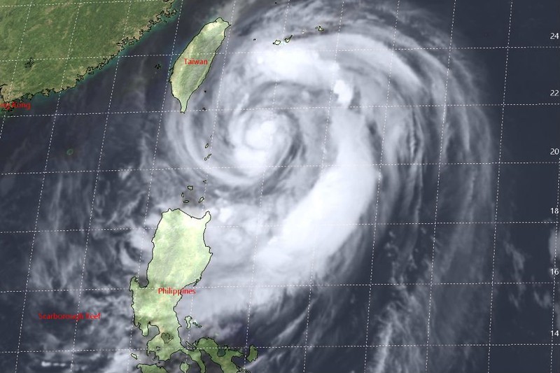  Dự bão bão Mitag đổ bộ vào Đài Loan trong đêm 30/9. Ảnh: ABS-CBN News