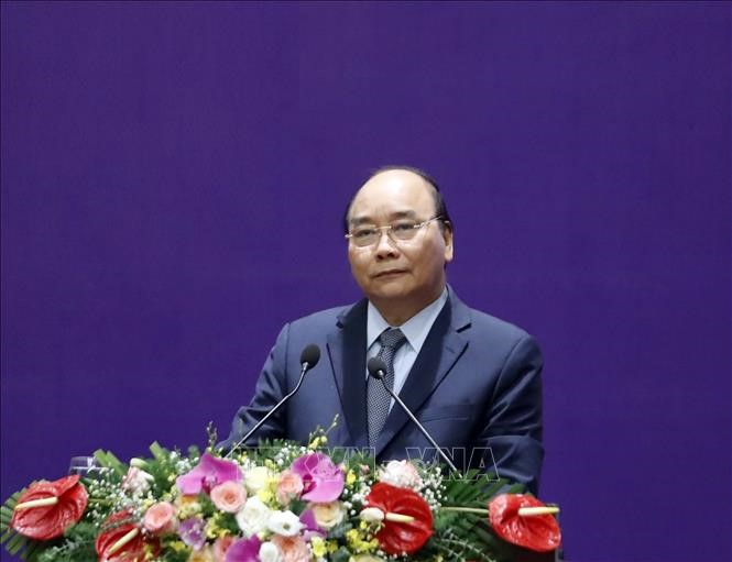 Thủ tướng Chính phủ Nguyễn Xuân Phúc, Chủ tịch Hội đồng Thi đua - Khen thưởng Trung ương. Ảnh: Thống Nhất/TTXVN