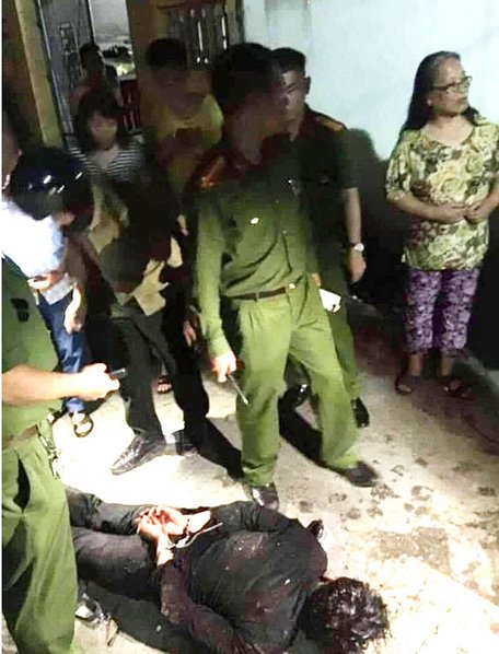 Nguyễn Anh Tuấn bị cơ quan công an bắt giữ sau khi gây án