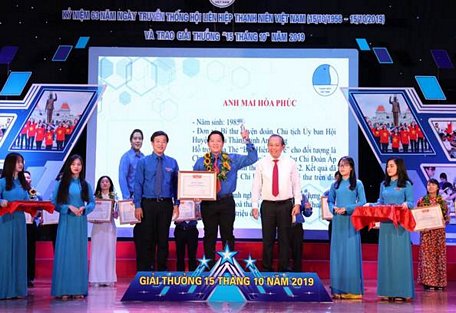 Hội Liên hiệp Thanh niên Việt Nam  trao giải thưởng 