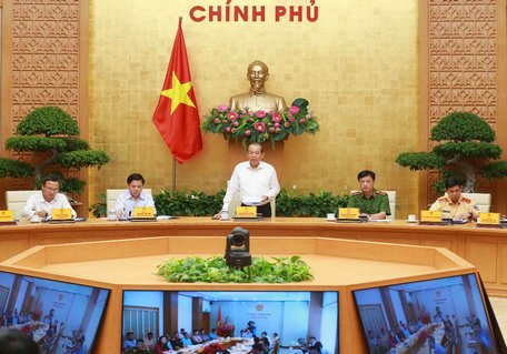 Phó Thủ tướng Thường trực Trương Hòa Bình chủ trì hội nghị. Ảnh: VGP/Lê Sơn