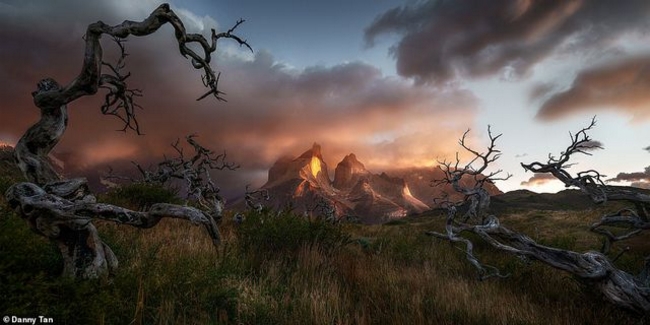 Nhiếp ảnh gia người Úc Danny Tan ghi lại khoảnh khắc này tại công viên quốc gia Torres del Paine ở Chile.