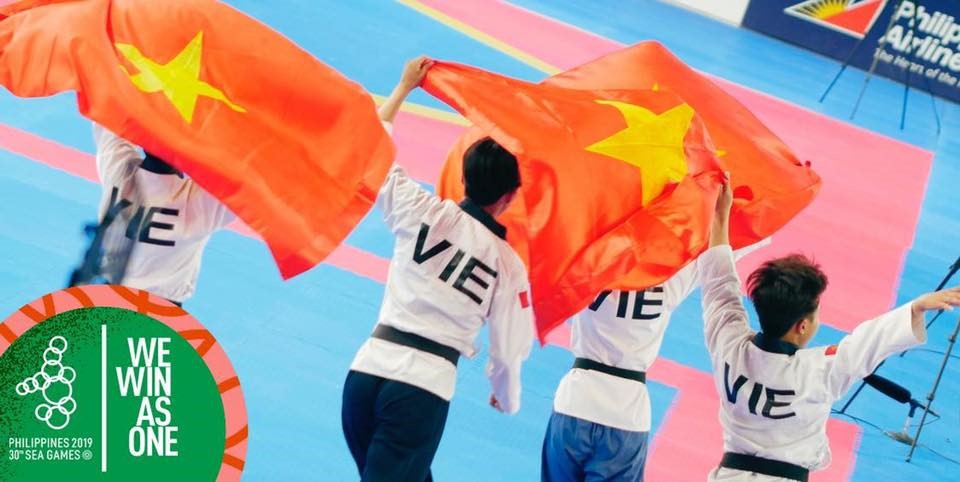 Tuyển Taekwondo giành 2 HCV trong ngày. Ảnh: 2019seagames