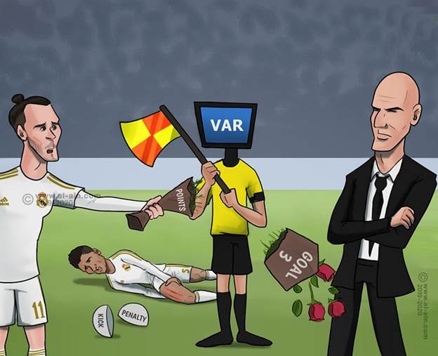 HLV Zidane và Bale khiếu nại trọng tài đòi chiến thắng cho Real.