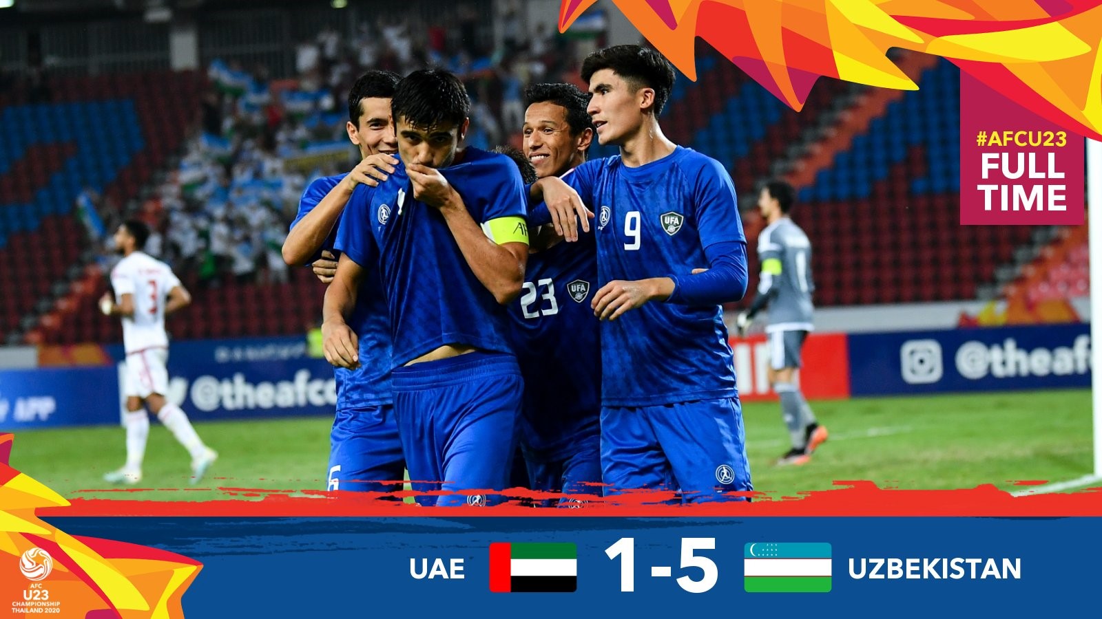 Nhà ĐKVĐ U23 Uzbekistan đã giành chiến thắng với tỷ số 