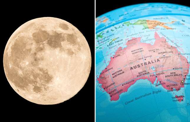 Australia rộng hơn cả Mặt Trăng. Mặt trăng có bán kính 3.476,28km, trong khi Australia từ đông sang Tây trải dài 4,000km.