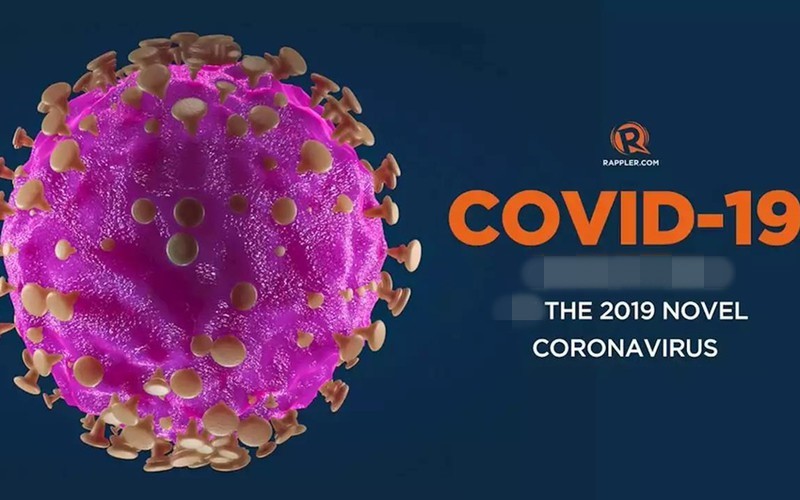 Tên bệnh Covid-19 và hình ảnh của virus SARS-CoV-2 (bên trái). Ảnh: Rappler.
