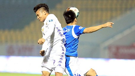 CLB Hà Nội FC của Quang Hải thua trận đầu tiên rất sớm so với mọi năm.Ảnh: VPF