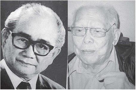Nhạc sĩ Lưu Hữu Phước (trên) và nhà báo Huỳnh Văn Tiểng- 2 trong 3 tác giả của bài ca nổi tiếng “Giải phóng miền Nam”.