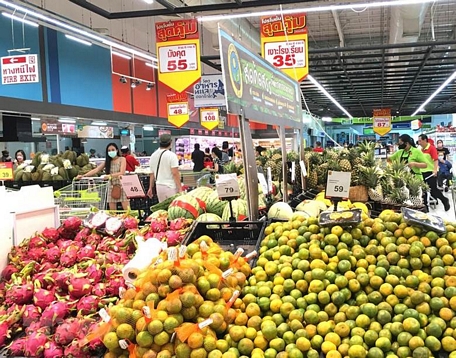  Trái cây trong siêu thị tại Thái Lan. (Ảnh: Ngọc Quang/TTXVN)