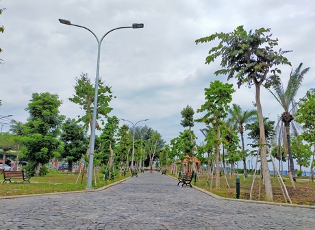 Một góc Công viên Phường 9 (TP Vĩnh Long).