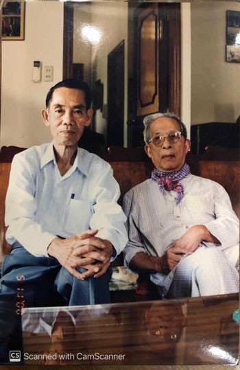 Ông Phạm Xuân Ẩn (ảnh trái) và ông Trần Quốc Hương. (ảnh: Fb Lam Hồng)