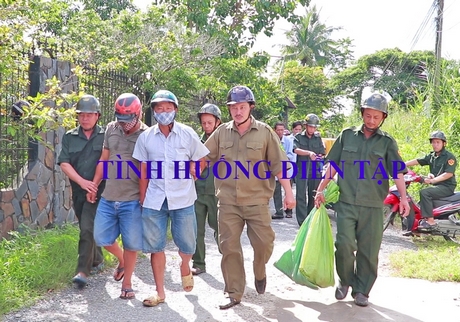 Diễn tập thế trận an ninh nhân dân tại xã Tân Hạnh
