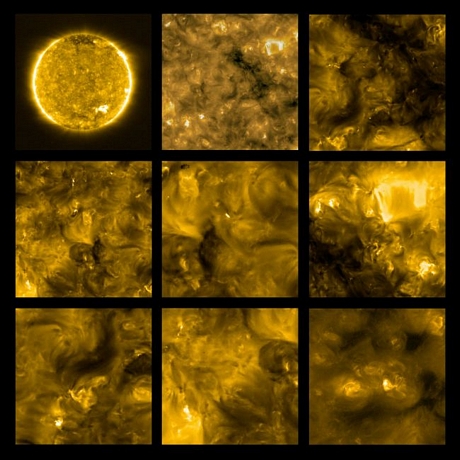 Những bức ảnh gần nhất của mặt trời do Solar Orbiter chụp. 