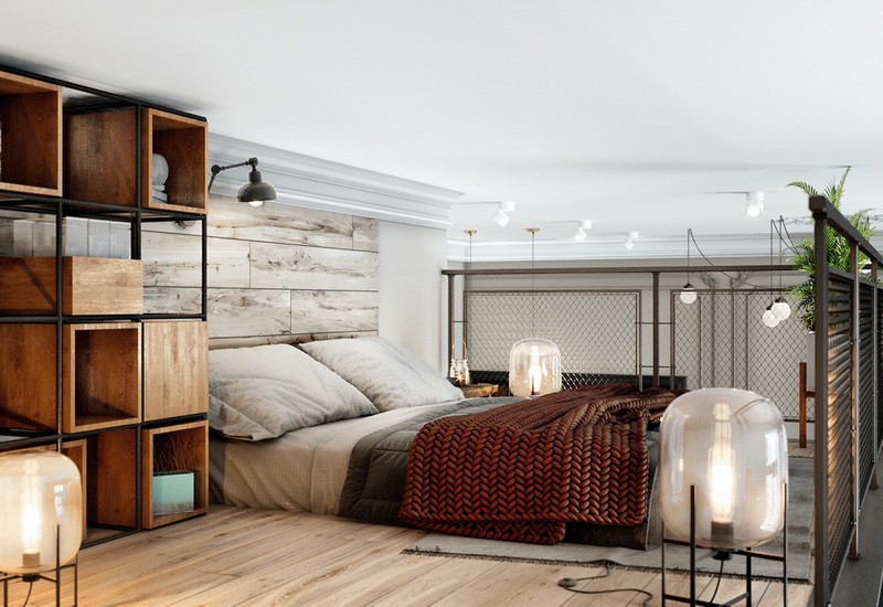 Phòng ngủ là sự kết hợp hài hòa giữa yếu tố thẫm mỹ, với nét ấm cúng cần có của một không gian nghỉ ngơi.