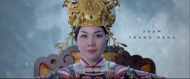 Thanh Hằng trong tạo hình Hoàng hậu Dương Vân Nga. (Ảnh: First look trailer)
