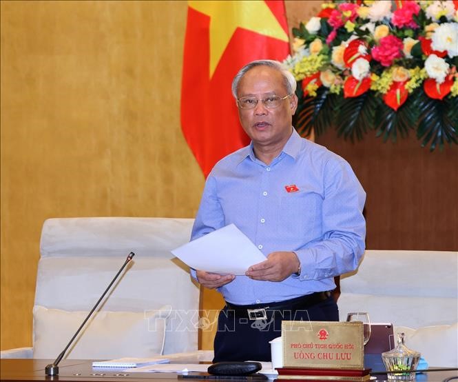 Phó Chủ tịch Quốc hội Uông Chu Lưu điều hành phiên họp. Ảnh: Trọng Đức/TTXVN