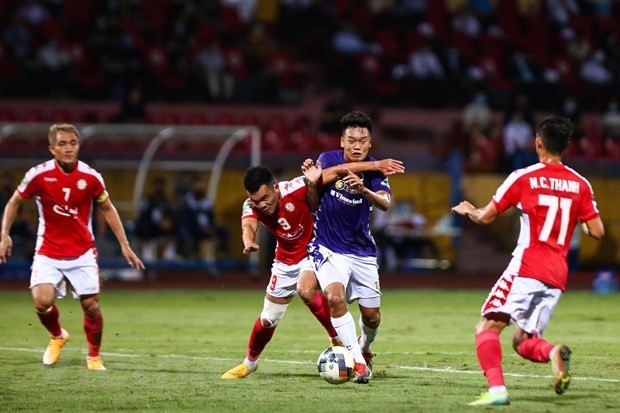 Hà Nội FC xin phép mở cửa sân Hàng Đẫy, đón khán giả trở lại xem bóng đá ở chung kết cúp Quốc gia 2020. (Ảnh: Hiển Nguyễn/Vietnam+)