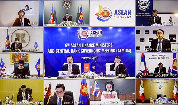 Hội nghị Bộ trưởng Tài chính và Thống đốc Ngân hàng Trung ương ASEAN (AFMGM) lần thứ 6. (Ảnh: Vietnam+)