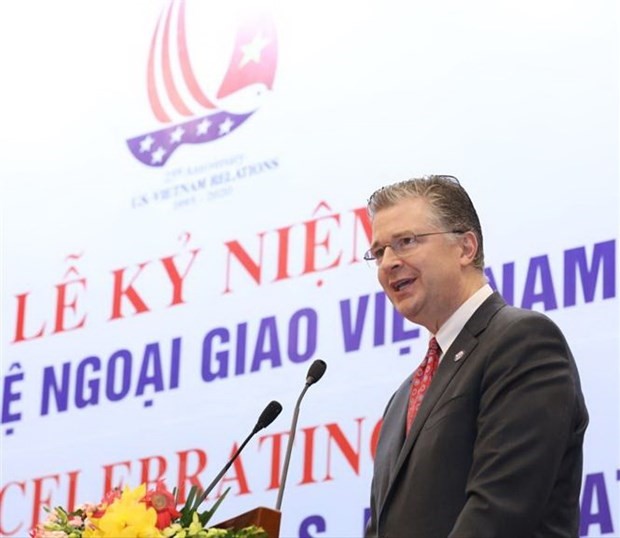 Đại sứ Hoa Kỳ tại Việt Nam Daniel Kritenbrink phát biểu. (Ảnh: Văn Điệp/TTXVN)