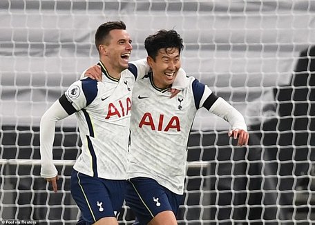 Son Heung-Min và Giovani Lo Celso tỏa sáng giúp Tottenham hạ Man City. (Nguồn: Reuters)