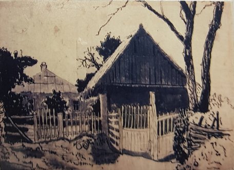 Một bức tranh của Huỳnh Quốc Trọng vẽ phong cảnh Liên Xô (cũ).