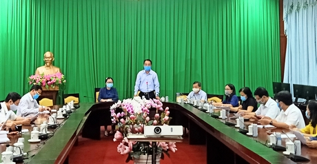BCĐ Phòng chống dịch COVID- 19 tỉnh Vĩnh Long tổ chức họp khẩn khi xác định có người nhập cảnh trái phép về địa bàn tỉnh và có nguy cơ lây nhiễm cao.
