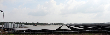 Nhà máy Điện năng lượng mặt trời VNECO Vĩnh Long vừa đưa vào vận hành tại xã Trung Nghĩa (Vũng Liêm).