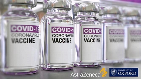 Vaccine phòng COVID-19 của Oxford/AstraZeneca. Ảnh: Yonhap/ TTXVN
