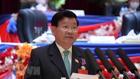 Ông Thongloun Sisoulith được bầu giữ chức Tổng Bí thư Ban Chấp hành Trung ương Đảng Nhân dân Cách mạng Lào khóa XI. (Ảnh: TTXVN)