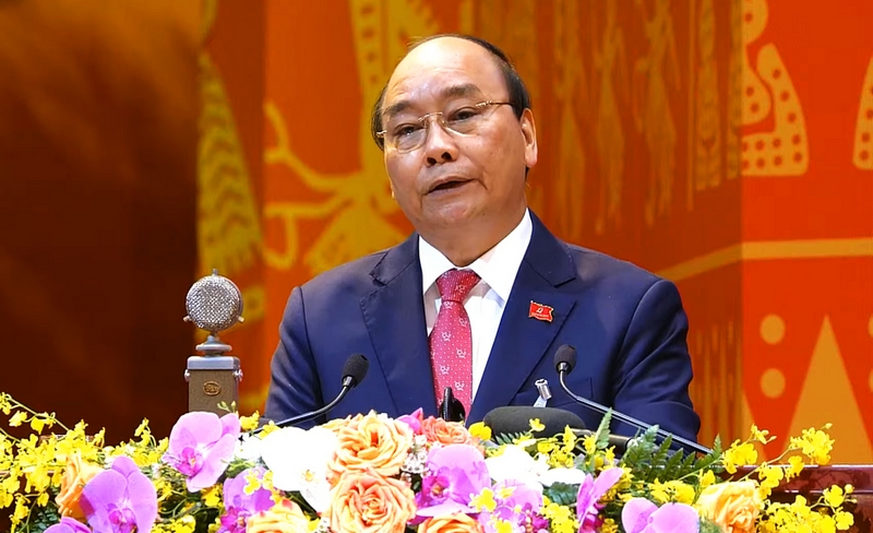 Thủ tướng Nguyễn Xuân Phúc đọc diễn văn khai mạc Đại hội đại biểu toàn quốc lần thứ XIII của Đảng.